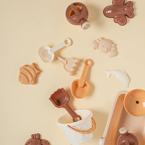 Набор для пляжа и песочницы Mrs. Ertha "All Aboard", микс с бежевым